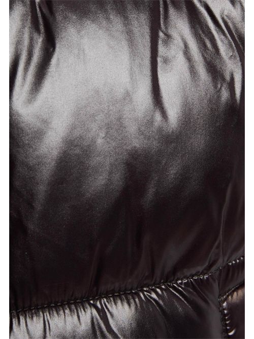 Gilet imbottito donna nero effetto lucido con cappuccio GMODON - TAGLIE FRANCESI MORGAN DE TOI | GMODONNOIR