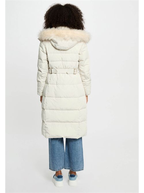 Long black down jacket with hood GSARI (FRENCH SIZES) MORGAN DE TOI | GSARIIVORY