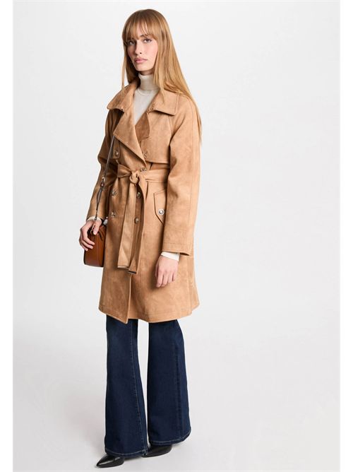 Trench in eco-daino color cammello GSUEDE - Taglie francesi MORGAN DE TOI | GSUEDEMARRON CLAIR