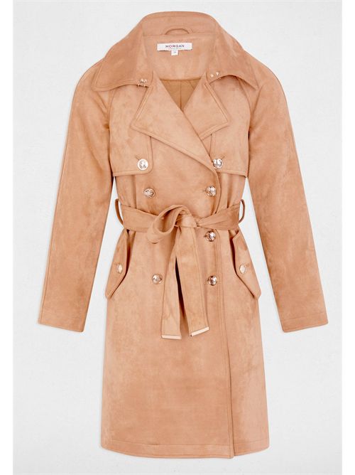 Trench in eco-daino color cammello GSUEDE - Taglie francesi MORGAN DE TOI | GSUEDEMARRON CLAIR
