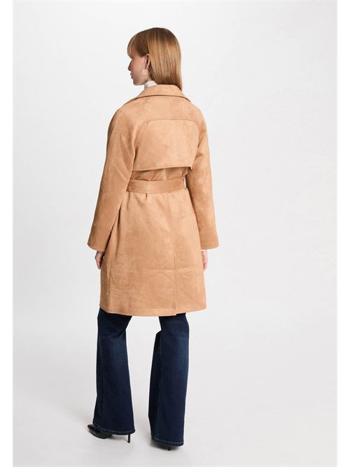 Trench in eco-daino color cammello GSUEDE - Taglie francesi MORGAN DE TOI | GSUEDEMARRON CLAIR