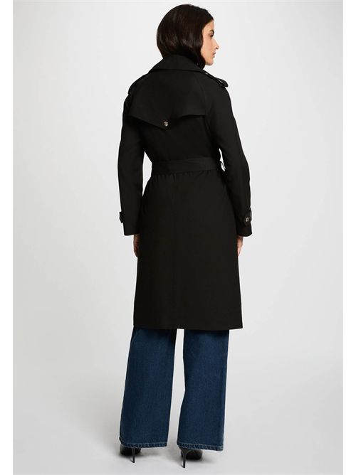 Cappotto nero doppiopetto con cintura GTRENCH - TAGLIE FRANCESI MORGAN DE TOI | GTRENCH1NOIR