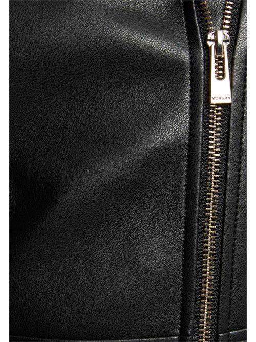 Giacca chiodo in ecopelle nera GZOOM - TAGLIE FRANCESI MORGAN DE TOI | GZOOMNOIR