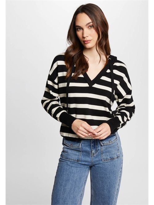 Striped hoodie MBALLON MORGAN DE TOI | MBALLONNOIR-BEIGE