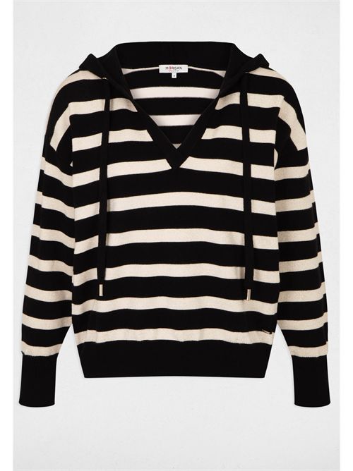 Striped hoodie MBALLON MORGAN DE TOI | MBALLONNOIR-BEIGE