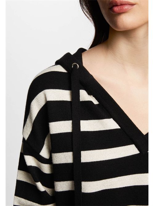 Striped hoodie MBALLON MORGAN DE TOI | MBALLONNOIR-BEIGE