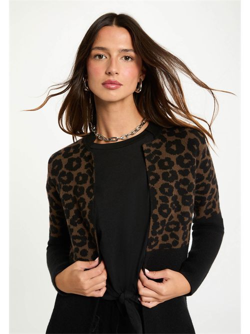 Long cardigan with animal print MBLEO MORGAN DE TOI | MBLEOMULTICOLORE
