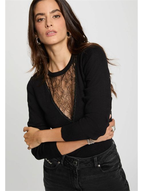 Maglia con inserto in pizzo MCHANTI MORGAN DE TOI | MCHANTINOIR