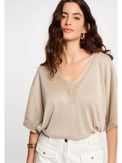 V-neck sweater with shiny yarn MCHRIS MORGAN DE TOI | MCHRISSABLE