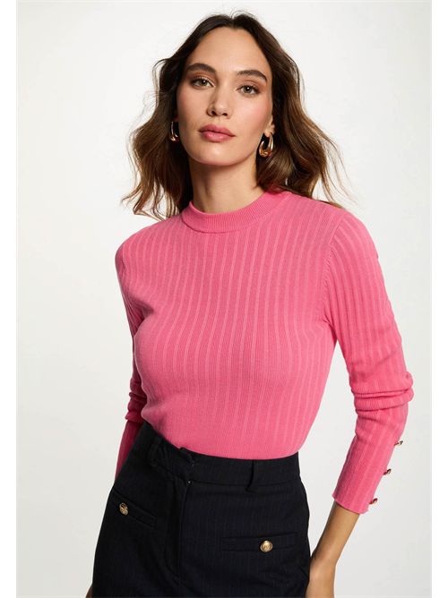 Maglia girocollo a costine MCIELO MORGAN DE TOI | MCIELOROSE FUSHIA