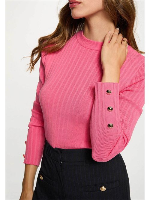Maglia girocollo a costine MCIELO MORGAN DE TOI | MCIELOROSE FUSHIA