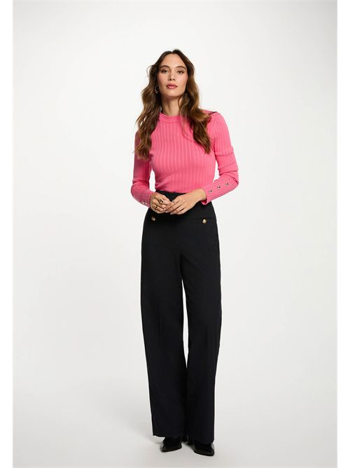 Maglia girocollo a costine MCIELO MORGAN DE TOI | MCIELOROSE FUSHIA