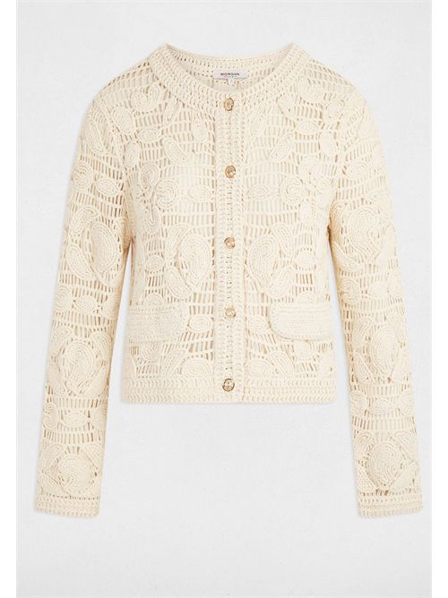 Cardigan traforato avorio MDAF MORGAN DE TOI | MDAFIVOIRE