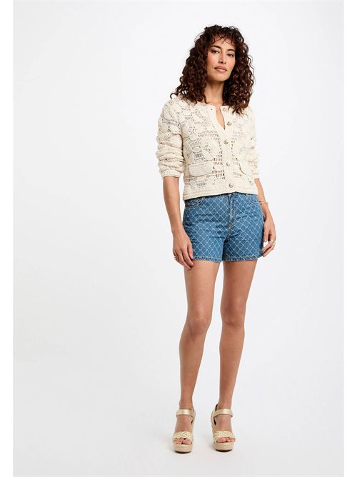Cardigan traforato avorio MDAF MORGAN DE TOI | MDAFIVOIRE