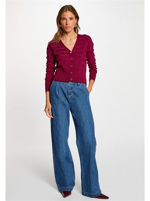 Cardigan with V-neck and MENTHI buttons MORGAN DE TOI | MENTHIPLUM