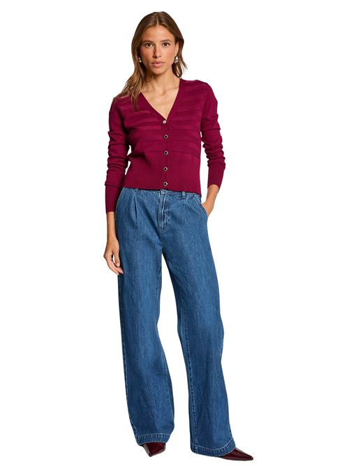 Cardigan with V-neck and MENTHI buttons MORGAN DE TOI | MENTHIPLUM