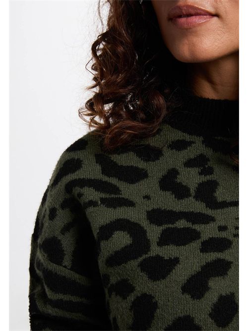 maglia jacquard con stampa animalier MFELIXA MORGAN DE TOI | MFELIXAVERT KAKI