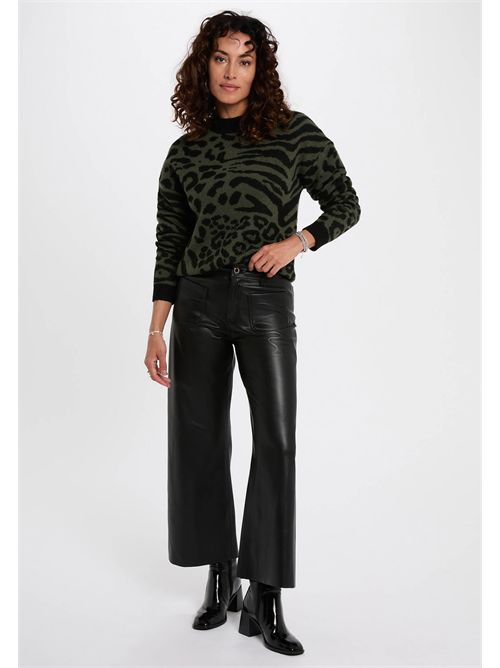 maglia jacquard con stampa animalier MFELIXA MORGAN DE TOI | MFELIXAVERT KAKI