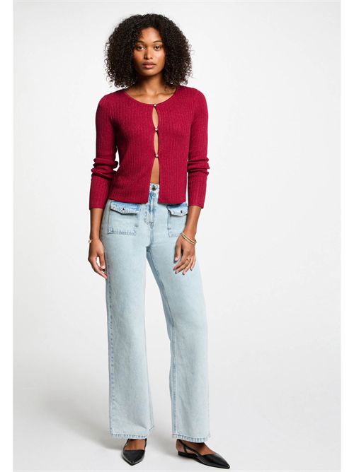 Cardigan corto MIZOR MORGAN DE TOI | MIZORROUGE FONCÉ