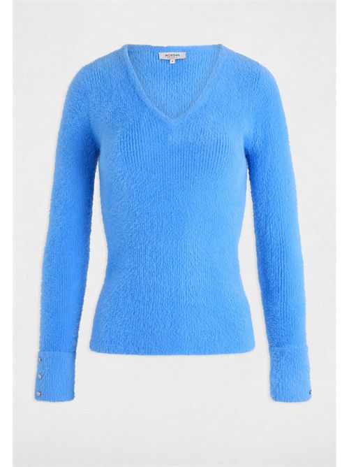 Maglia scollo a V in tessutto effeto fluffy MOOVE MORGAN DE TOI | MOOVEBLEU