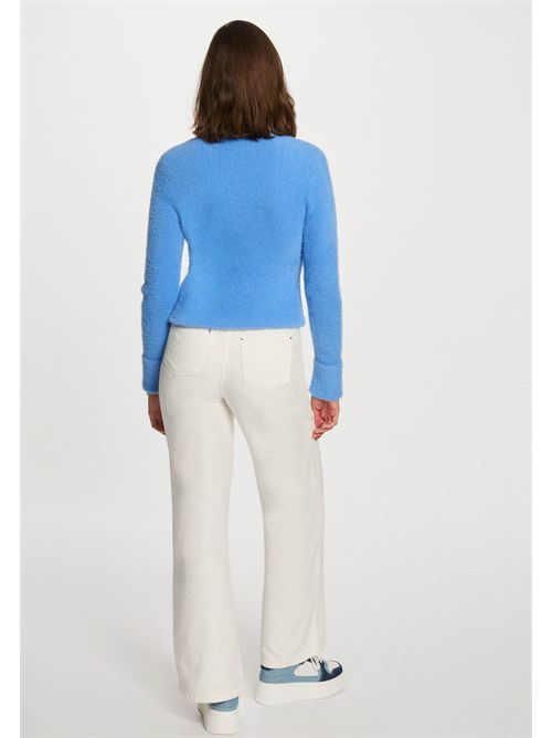 Maglia scollo a V in tessutto effeto fluffy MOOVE MORGAN DE TOI | MOOVEBLEU