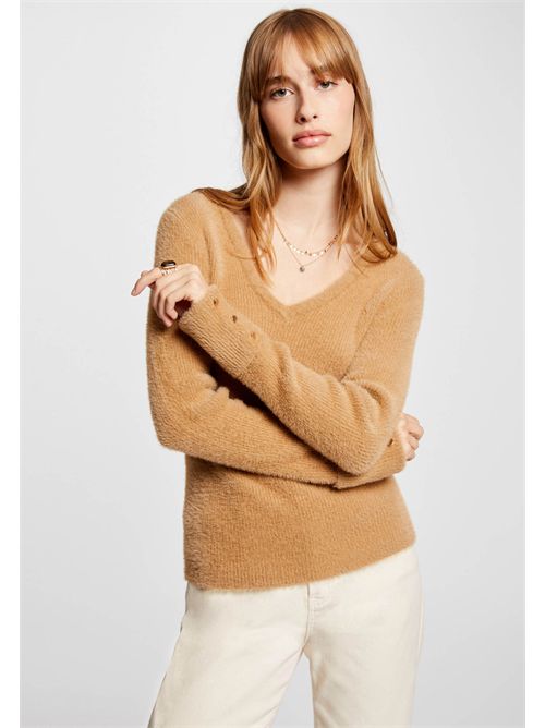 Maglia scollo a V in tessutto effeto fluffy MOOVE MORGAN DE TOI | MOOVECAMEL