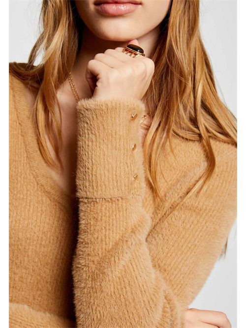 Maglia scollo a V in tessutto effeto fluffy MOOVE MORGAN DE TOI | MOOVECAMEL