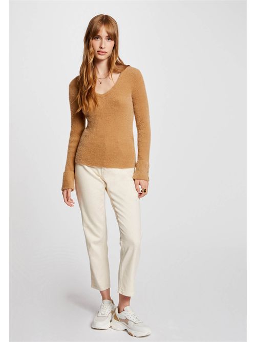 Maglia scollo a V in tessutto effeto fluffy MOOVE MORGAN DE TOI | MOOVECAMEL