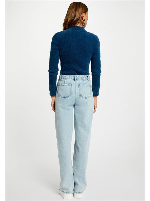 Sweater in soft plush-effect yarn MORIK.N MORGAN DE TOI | MORIK.NBLEU PÉTROLE