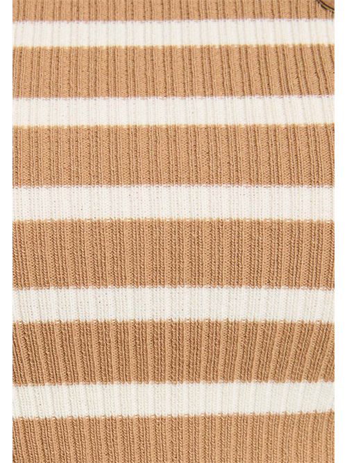 Striped sweater with buttons on the shoulder MRAY MORGAN DE TOI | MRAYCAMEL
