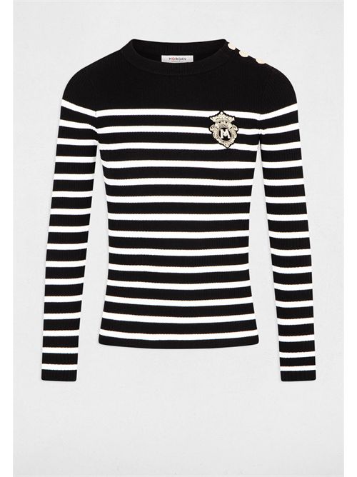 Striped sweater with buttons on the shoulder MRAY MORGAN DE TOI | MRAYNOIR