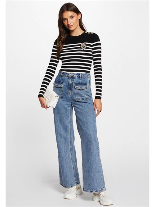 Striped sweater with buttons on the shoulder MRAY MORGAN DE TOI | MRAYNOIR
