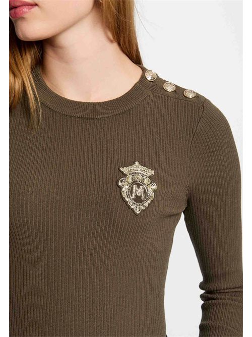 Shirt with emblem and buttons on the shoulders MRAYU MORGAN DE TOI | MRAYUVERT KAKI
