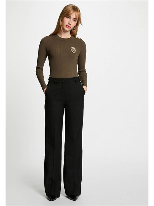 Shirt with emblem and buttons on the shoulders MRAYU MORGAN DE TOI | MRAYUVERT KAKI