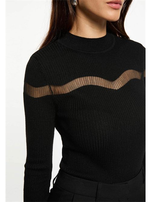 Maglia con inserto trasparente MVAL MORGAN DE TOI | MVALNOIR