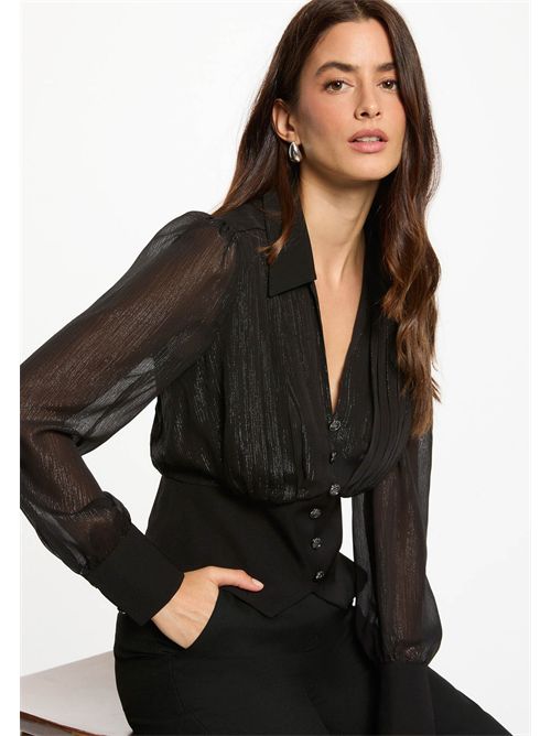 Camicia con maniche trasparenti OPLAM ( TAGLIE FRANCESI ) MORGAN DE TOI | OPLAMNOIR