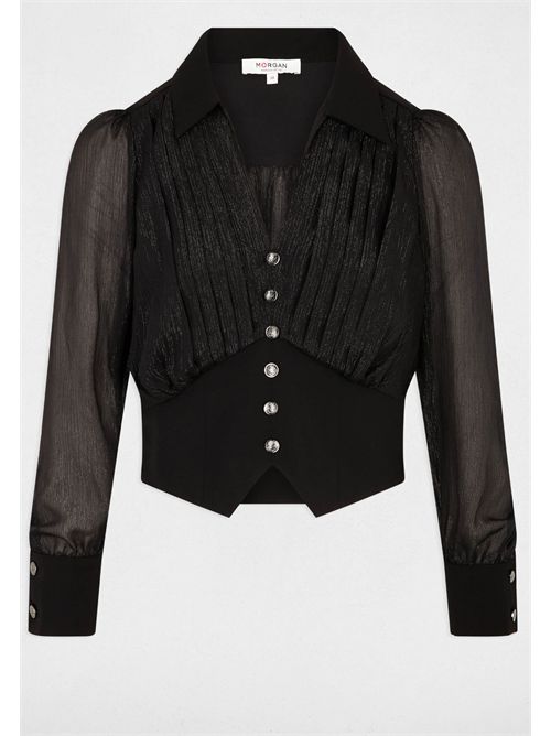 Camicia con maniche trasparenti OPLAM ( TAGLIE FRANCESI ) MORGAN DE TOI | OPLAMNOIR