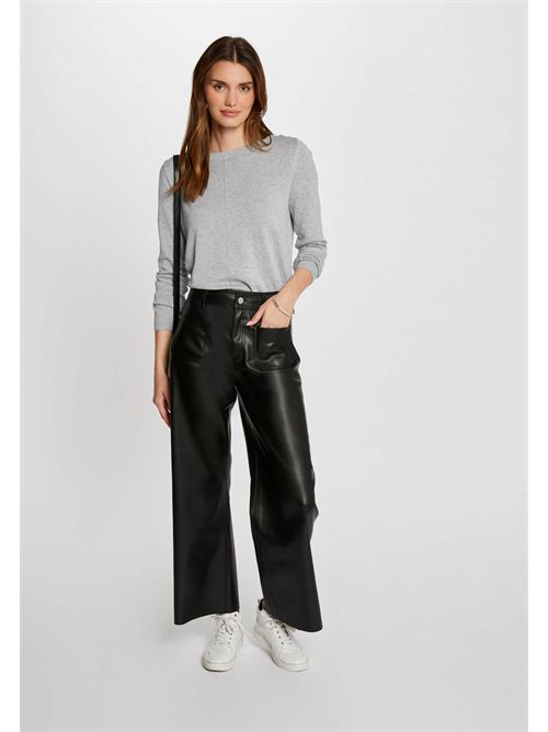 Pantaloni wide leg in ecopelle nera PCHOU - TAGLIE FRANCESI MORGAN DE TOI | PCHOUNOIR