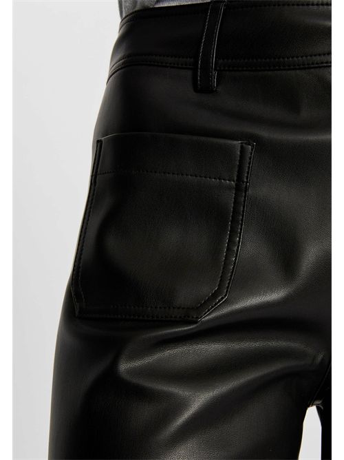 Pantaloni wide leg in ecopelle nera PCHOU - TAGLIE FRANCESI MORGAN DE TOI | PCHOUNOIR