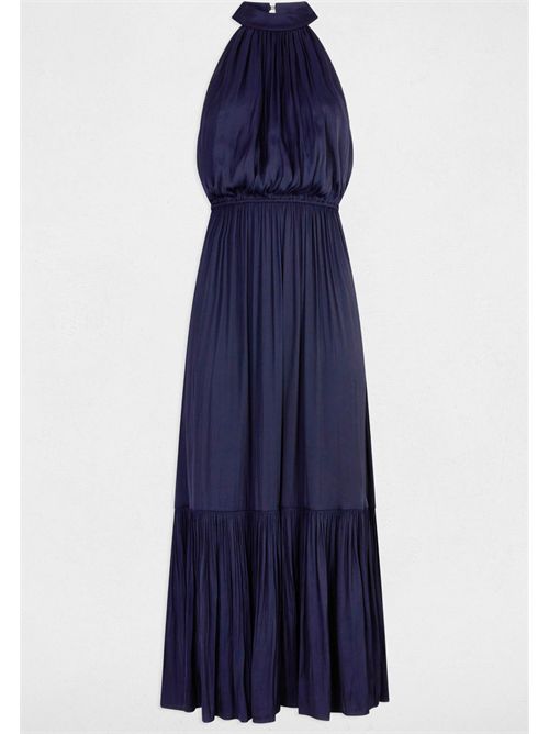 Midi dress with high collar RAMAGE - FRENCH SIZES MORGAN DE TOI | RAMAGEBLEU MARINE