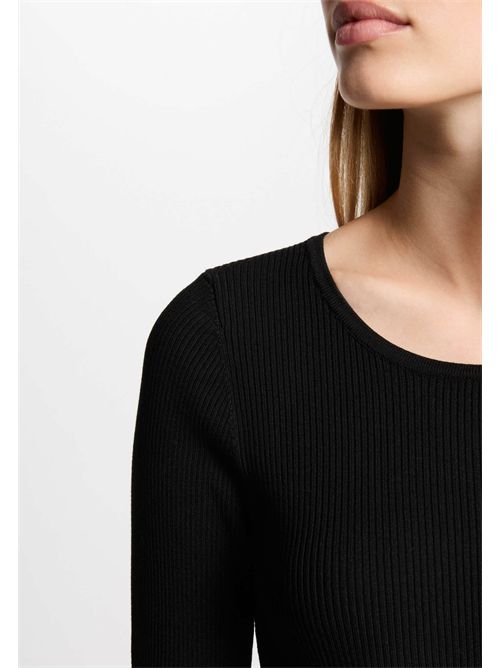 bicolored short dress RBLOCK (FRENCH SIZES) MORGAN DE TOI | RBLOCKOFF WHITE-BLACK