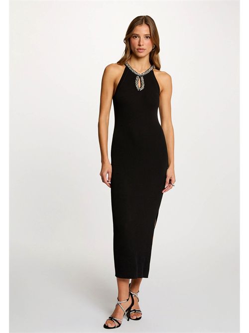 Abito lungo con dettaglio gioiello sullo scollo RMAHE ( TAGLIE FRANCESI ) MORGAN DE TOI | RMAHENOIR