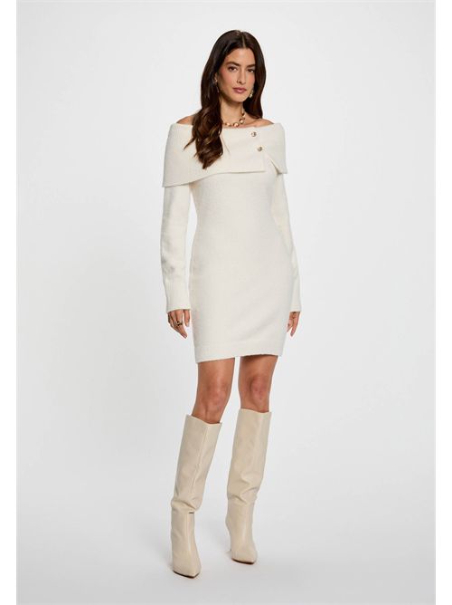 Short dress with exposed shoulders and decorative buttons RMBOGO MORGAN DE TOI | RMBOGOIVOIRE
