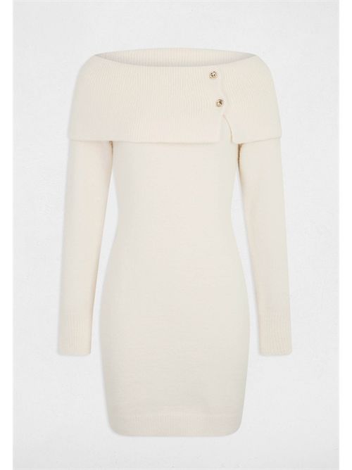 Short dress with exposed shoulders and decorative buttons RMBOGO MORGAN DE TOI | RMBOGOIVOIRE