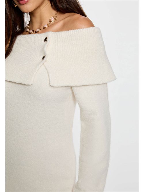 Short dress with exposed shoulders and decorative buttons RMBOGO MORGAN DE TOI | RMBOGOIVOIRE