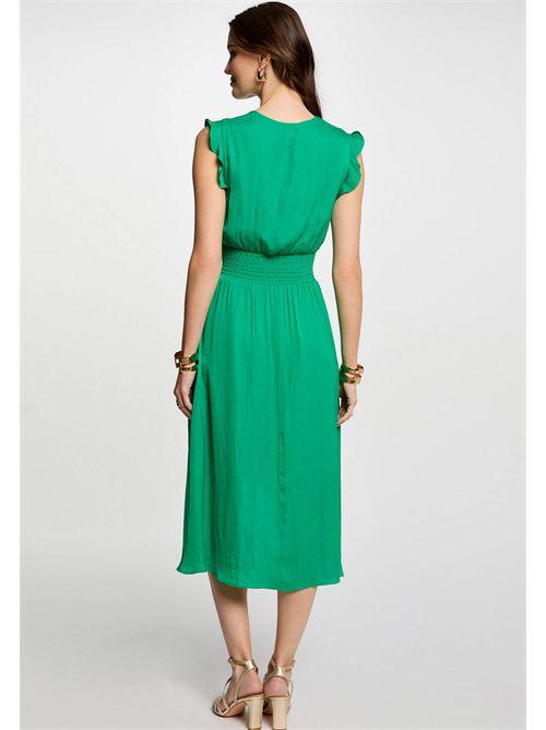 Asymmetrical green sleeveless dress RWALLY - FRENCH SIZES MORGAN DE TOI | RWALLYVERT ÉMERAUDE