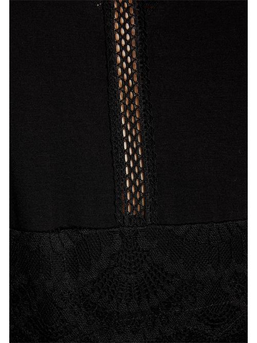 Body nero in pizzo e tulle a maniche lunghe TJULIE MORGAN DE TOI | TJULIENOIR