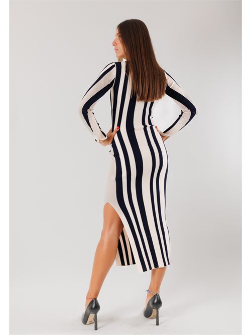 Abito lungo in maglia elasticizzata con motivo a righe 8A1499 PATRIZIA PEPE | 8A1499K240J4I8