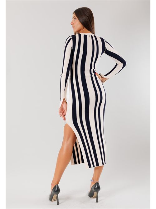 Abito lungo in maglia elasticizzata con motivo a righe 8A1499 PATRIZIA PEPE | 8A1499K240J4I8