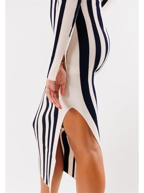 Abito lungo in maglia elasticizzata con motivo a righe 8A1499 PATRIZIA PEPE | 8A1499K240J4I8